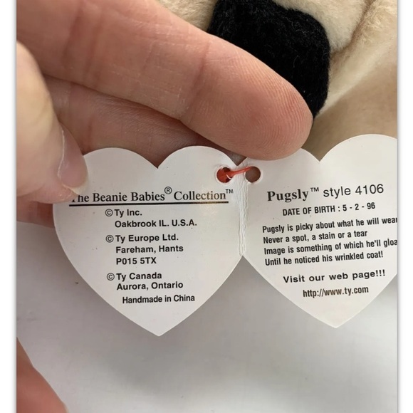 Vintage 1996 Pugsly Beanie Babies - Picture 10 of 11